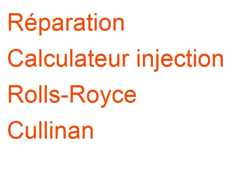Calculateur injection Rolls-Royce Cullinan