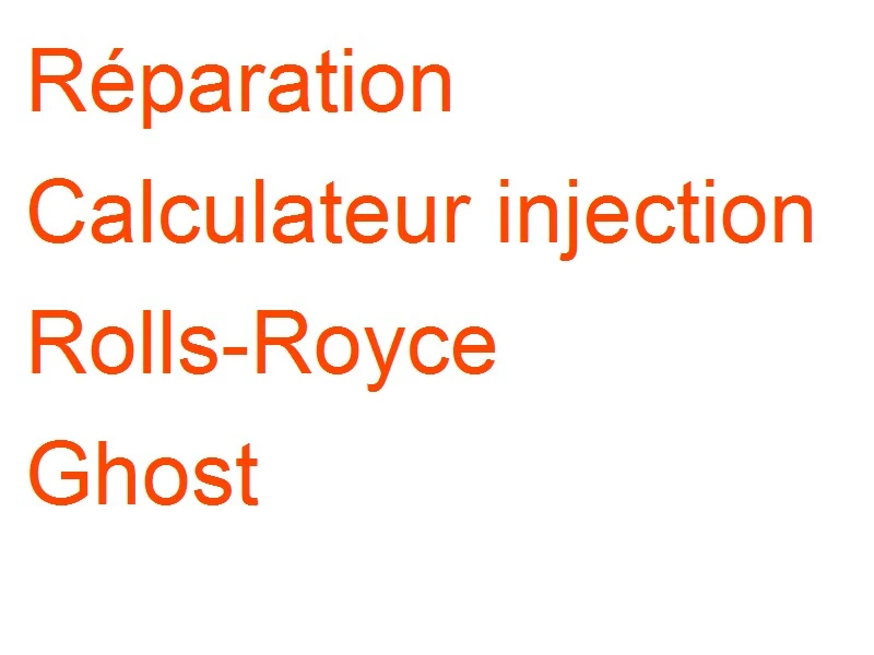 Calculateur injection Rolls-Royce Ghost