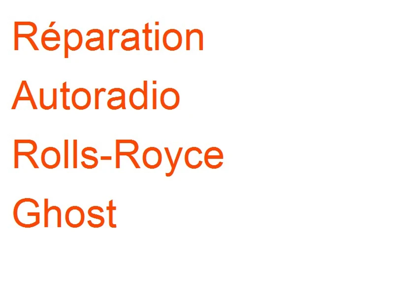 Autoradio Rolls-Royce Ghost