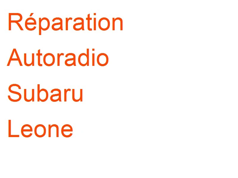 Autoradio Subaru Leone