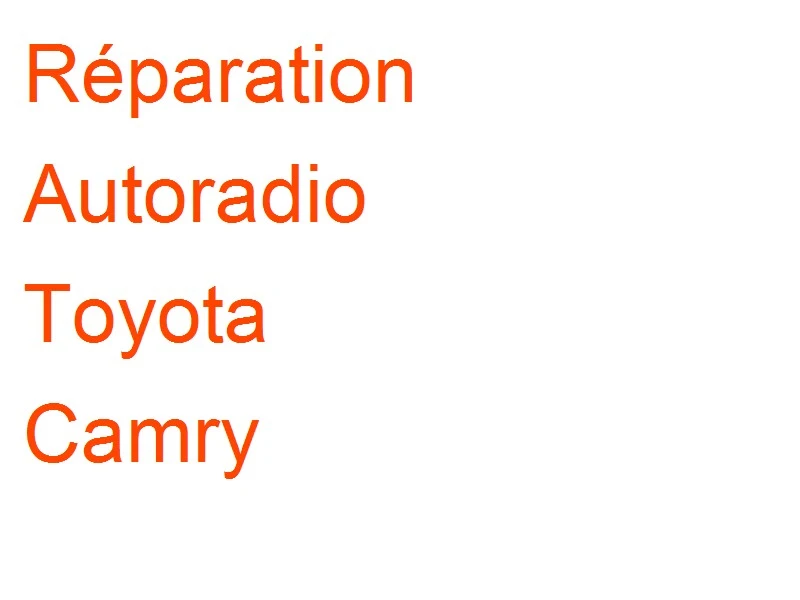 Autoradio Toyota Camry
