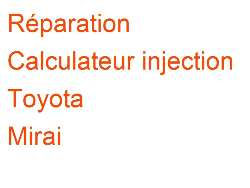 Calculateur injection Toyota Mirai