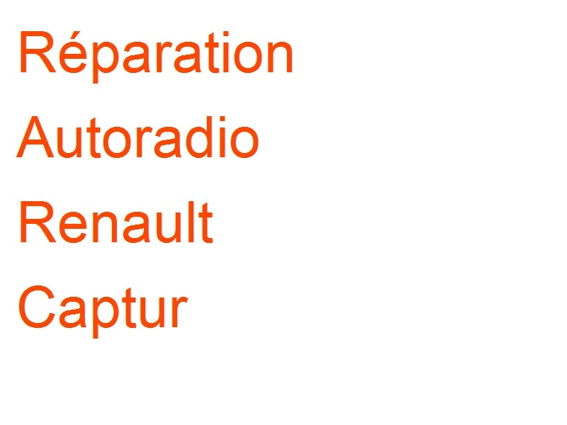 Autoradio Renault Captur