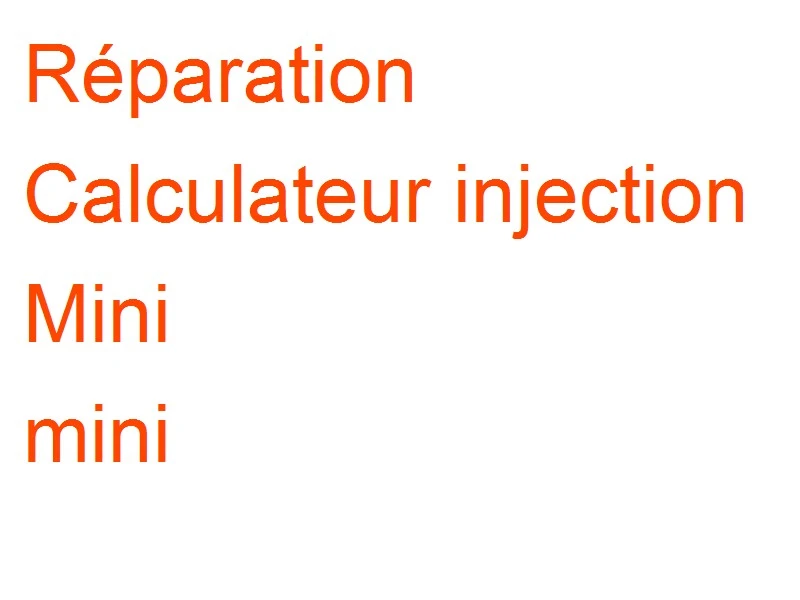 Calculateur injection Mini mini Bosch MEV17.2.2